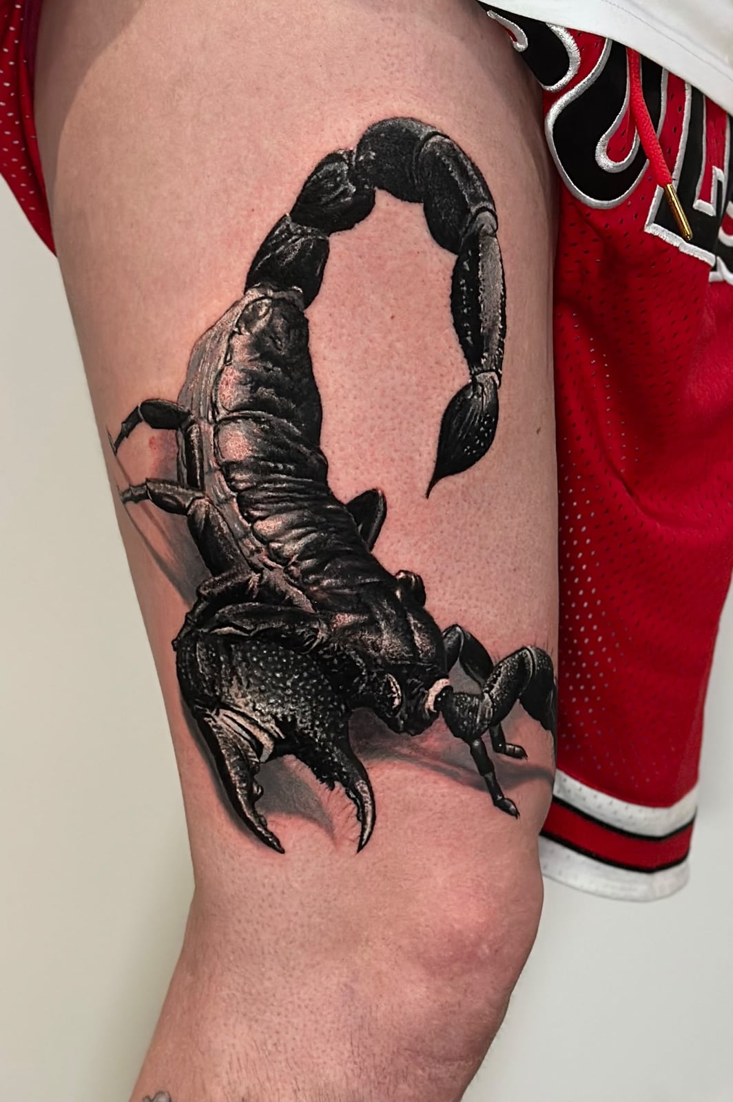 Tattoo: realistischer Skorpion am Oberarm